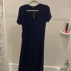 Navy Wrap around dress